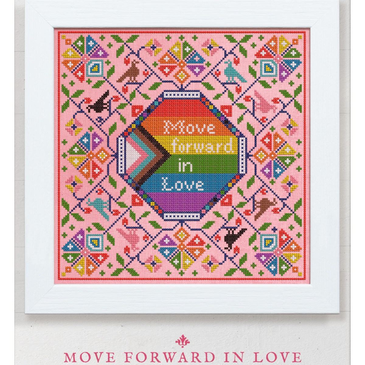 Move Forward In Love: Pride 2022 SAL from Modern Folk&nbsp;Embroidery